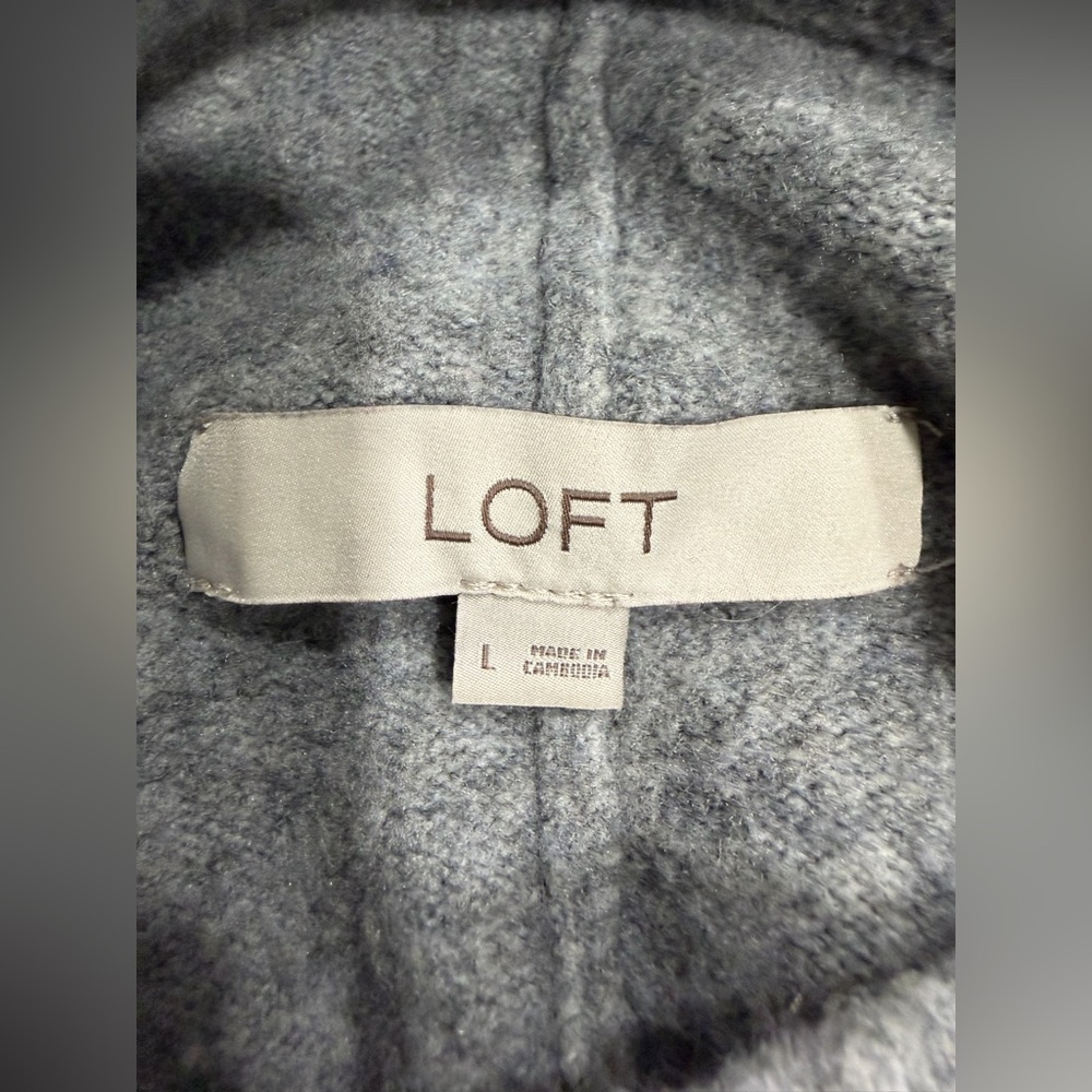 LOFT Heather Gray Turtleneck Sweater - Picture 2 of 6